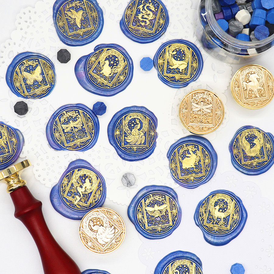 Wax Seal Stamp Set - Himmel Tier Wachssiegel Stempel Vintage Siegelstempel