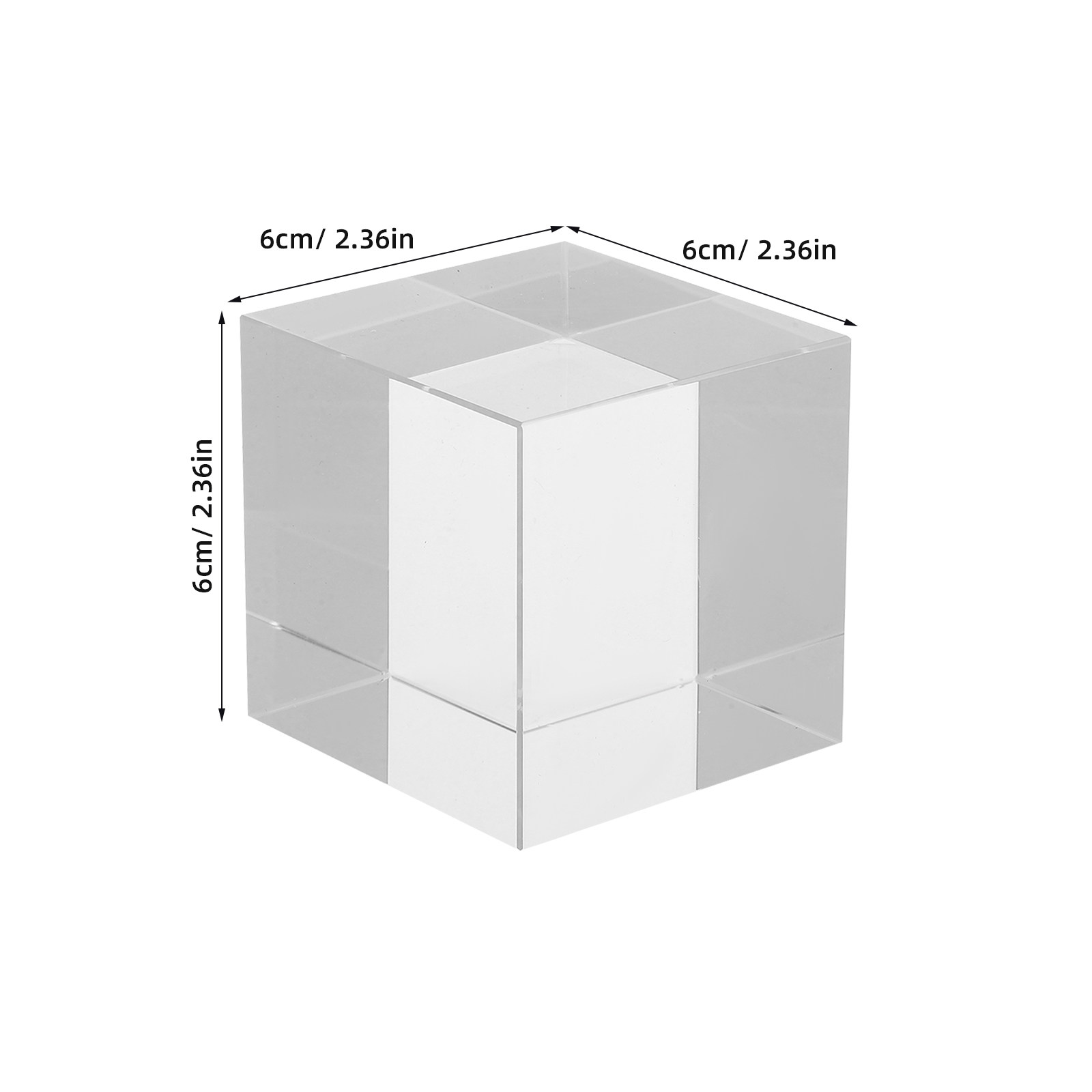 Glattes, quadratisches Kristal – Paper Weight Crystal Bewertung und Preis