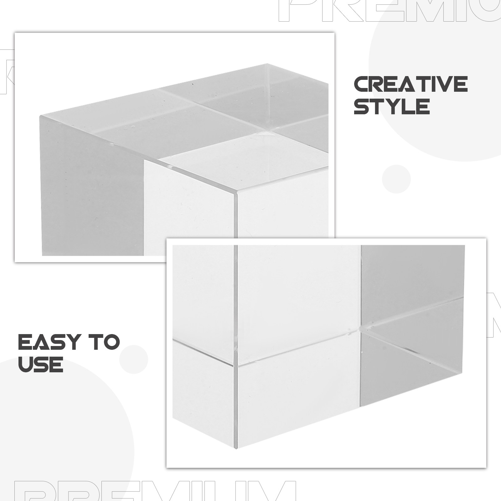 Glattes, quadratisches Kristal – Paper Weight Crystal Bewertung und Preis
