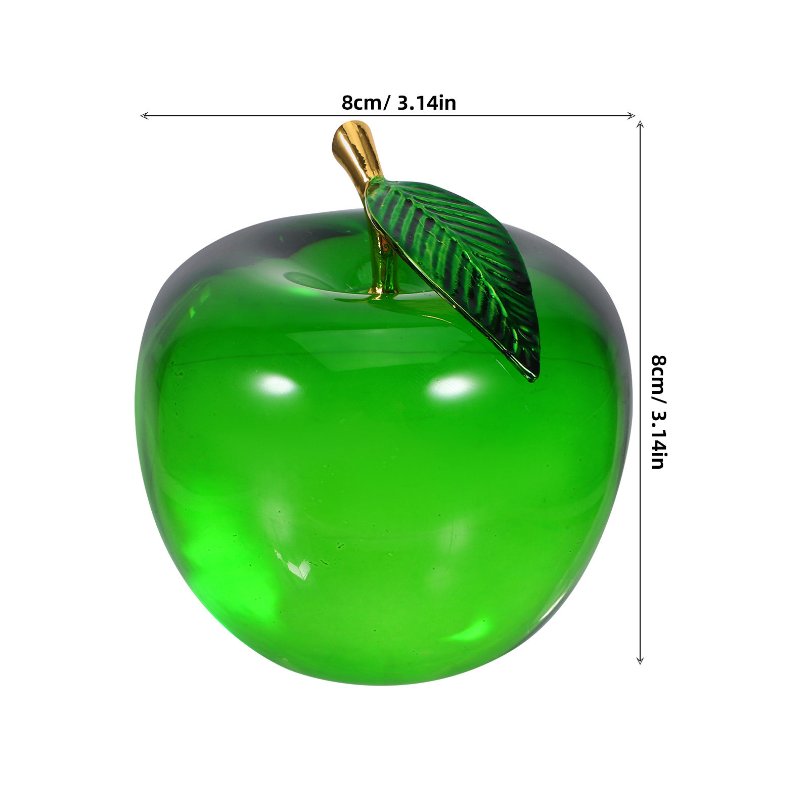 Apfel-Dekoration Kleine Realis – Paper Weight Crystal Bewertung und Preis